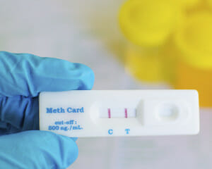meth test reads positive small
