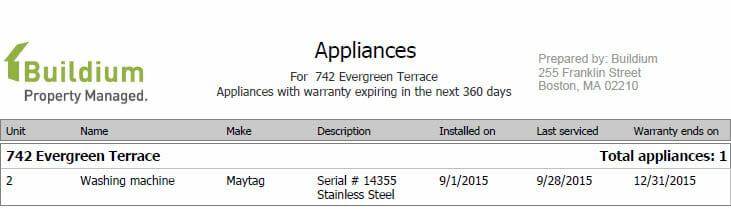 appliance tracking 7