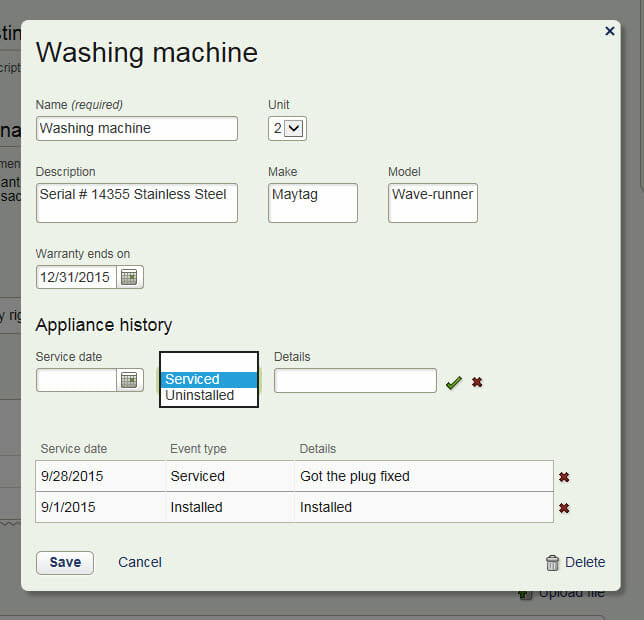 appliance trackig 4