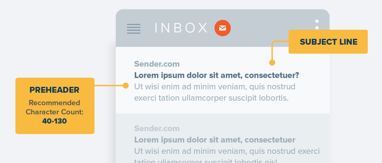 Email preheader example.