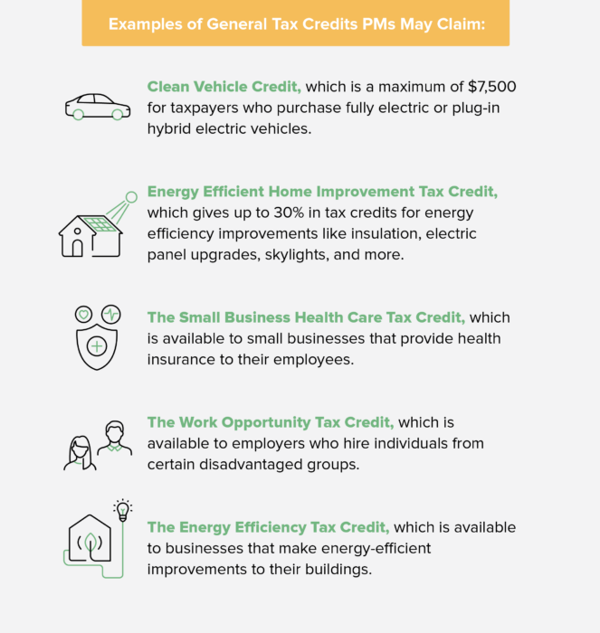 property management tax reporting tax credits