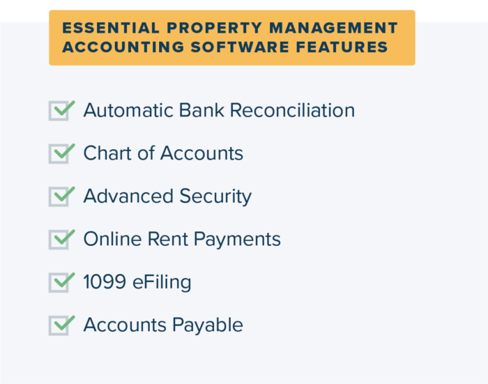 Single Family Property Management accounting features
