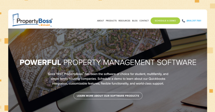 single family property management software propertyboss
