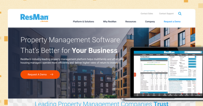 Multifamily property management software ResMan inline