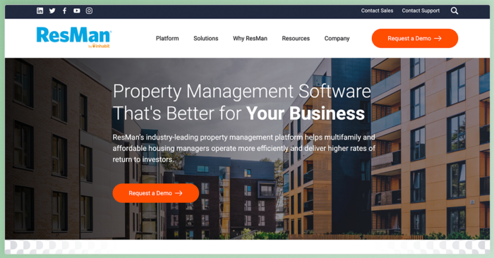 best property management systems resman