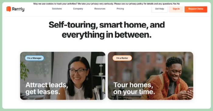 real estate showing software rently
