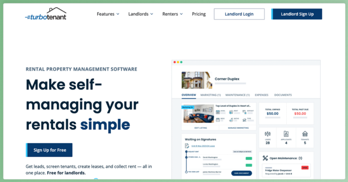 best rent management software turbotenant inline