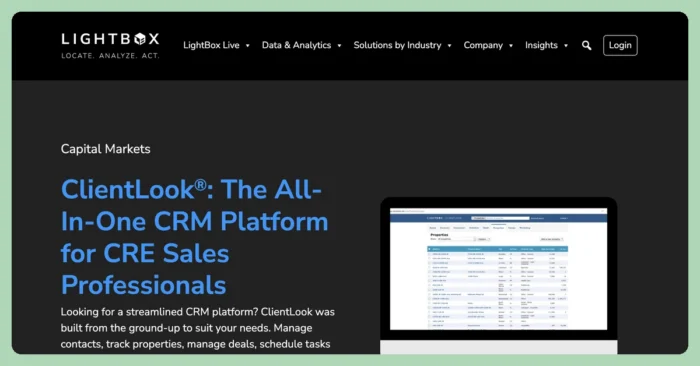 Best Commercial Real Estate CRM clientlook inline